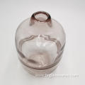 Mouth Blown Home Decorative Thick Pink Colored glass vase